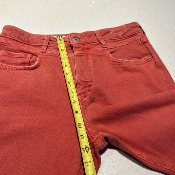 Pilcro and Letterpress High Rise Slim Distressed Jeans Coral - Picture 6 of 14